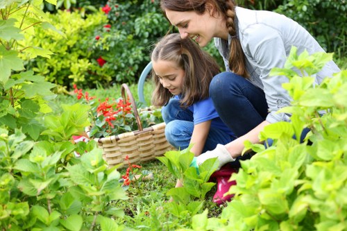Electric van used for low-emission garden waste collection
